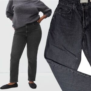 Everlane The Curvy 90s Cheeky Straight Jean Washed Black 31 Regular NWT